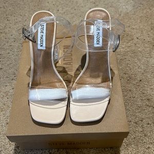 NWT, Brand new acrylic heels. Never been worn!